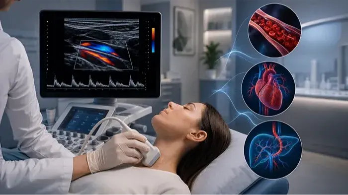 Doppler Ultrason Nedir? Hangi Durumlarda Yapılır? Doppler ultrason nedir, neden yapılır ve hangi durumlarda kullanılır? Damar yapılarının ve kan akışının değerlendirilmesinde kullanılan Doppler ultrason hakkında bilgi alın.